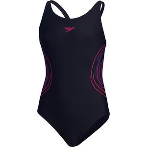 Speedo - Placement Muscleback - Badpak - Paars - 9-10 Jaar Meisje