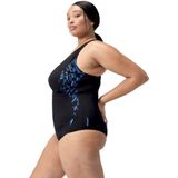 Speedo - Placement Medalist (+) - Sportbadpak - Marine/Blauw - Medium Ondersteuning, 100% Chloorbestendig
