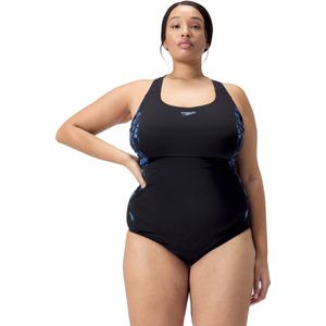 Speedo - Placement Medalist (+) - Sportbadpak - Marine/Blauw - Medium Ondersteuning, 100% Chloorbestendig