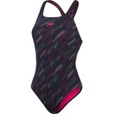 Speedo Hyperboom Allover Medalist Badpak voor dames, sneldrogend, fitness, chloorbestendig