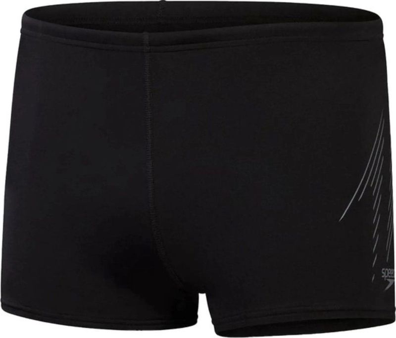 Speedo Hyperboom Placement Aquashort voor heren | Zwemtraining | Fitness | Chloorbestendig, Zwart/USA Charcoal, 28