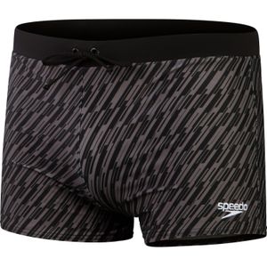 Speedo - Valmilton Lines - Zwempak - Zwart - Grijs - Enduraflex Stof