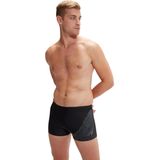 Speedo ECO EnduraFlex Zwemboxer Medley Logo Zwart/Donkergrijs