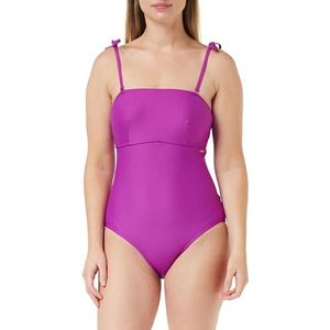Speedo Shaping bandeau badpak voor dames, 1-delig badpak | shapewear | strand- en vakantiebadmode, Wijnbes, 100
