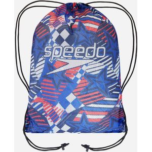speedo bedrukte mesh bag blauw  rood