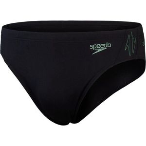 Speedo Hyper Boom Splice Brief Zwart/Groen Heren Sportzwembroek