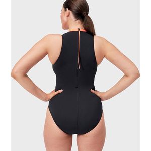 Speedo - ECO Square Neck Print - Badpak - Zwart - Wit - Medium Borstondersteuning