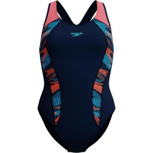 Speedo - Eco+ Plastisol Laneback Badpak - Donkerblauw - Polyamide