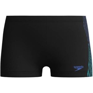Speedo eco plastisol placement aquashort in de kleur zwart.
