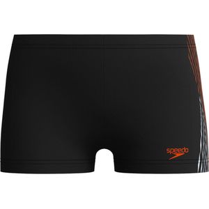 Speedo Plastisol Placement Aquashort Jongens Sportzwembroek - Zwart/Oranje