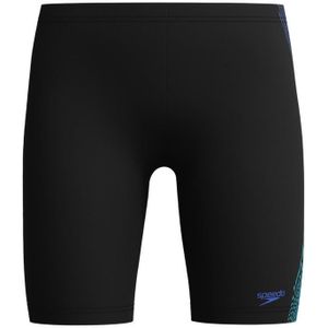 Speedo - Eco Plastisol Placement Jammer - Zwembroek - Zwart Blauw - Gerecycled Nylon