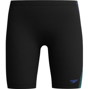 Speedo - Eco Plastisol Placement Jammer - Zwembroek - Zwart Blauw - Gerecycled Nylon