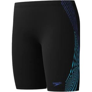 Speedo - Eco Plastisol Placement Jammer - Zwembroek - Zwart Blauw - Materiaal: EnduraFlex