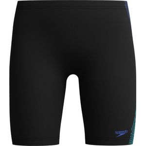 Speedo - Eco Plastisol Placement Jammer - Zwembroek - Black Blue - 12 jaar