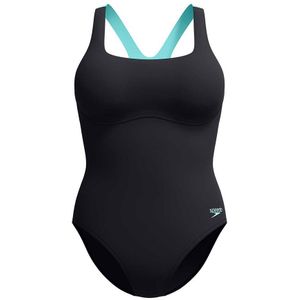 Speedo Dames Flex Band Badpak - Ingebouwde Zwembeha - Antraciet