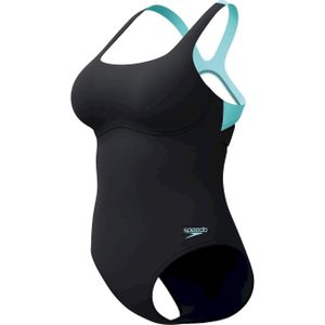 Speedo Dames Flex Band Badpak met ingebouwde zwembeha, antraciet, 38