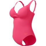 Speedo - Shaping Cross Knot - Sportbadpak - Roze - EnduraFlex Stof, Verstelbare Bandjes, Uitneembare Bh-Pads