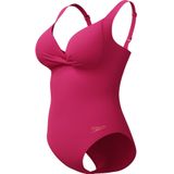 Speedo - Shaping Cross Knot - Sportbadpak - Roze - EnduraFlex Stof, Verstelbare Bandjes, Uitneembare Bh-Pads