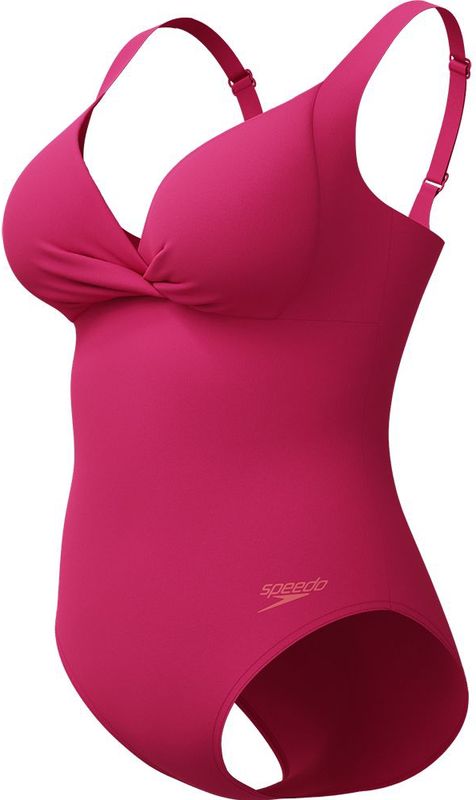 Speedo - Shaping Cross Knot - Sportbadpak - Roze - EnduraFlex Stof, Verstelbare Bandjes, Uitneembare Bh-Pads