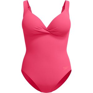 Speedo - Shaping Cross Knot - Sportbadpak - Roze - EnduraFlex Stof, Verstelbare Bandjes, Uitneembare Bh-Pads