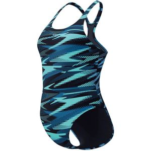 Speedo - Hyperboom - Badpak - Blauw - Medalist-ontwerp, sneldrogende Endurance+-stof