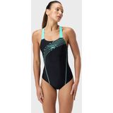 Speedo - Allover Digital Powerback - Badpak - Zwart/Blauw
