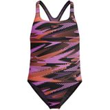 Speedo Zwempak - HyperBoom Allover Medalist - Zwart/Paars/Oranje