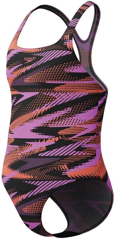 Speedo Zwempak - HyperBoom Allover Medalist - Zwart/Paars/Oranje