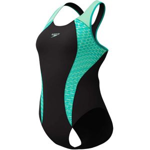 Speedo - Placement Laneback - Sportbadpak - Zwart/Groen