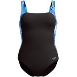 Speedo - Luna Lustre - Badpak - Blauw - Model met Vierkante Hals