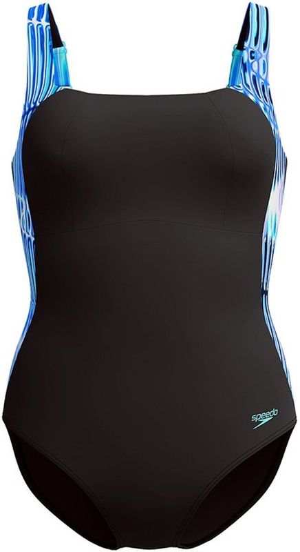 Speedo - Luna Lustre - Badpak - Blauw - Model met Vierkante Hals