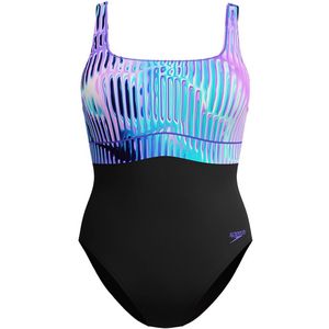 Speedo - ECO Medley Logo Medalist - Sportbadpak - Zwart - Paars