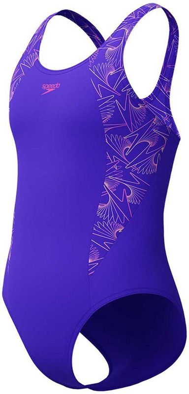 Speedo - Shaping Printed Lunaelustre - Badpak - Blauw/Paarse