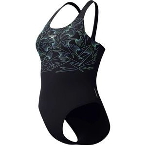 Speedo - Eco Endurance+ Hyperboom Placement Muscleback - Badpak - Zwart/Groen