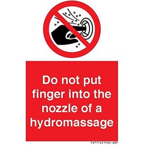 Steek de vinger niet in het mondstuk van een hydromassagebord - 50x75mm - A8P