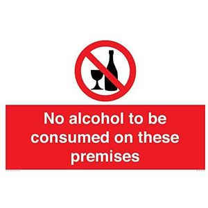 Geen alcohol te verbruiken op dit terrein Sign - 600x400mm - A2L