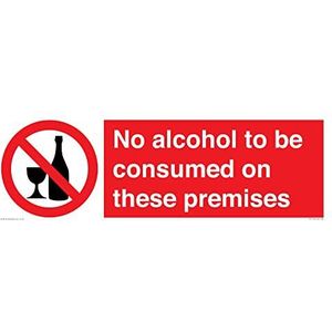 Geen alcohol te verbruiken op dit terrein Sign - 600x200mm - L62