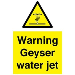 Geyser Water Jet waarschuwingsbord 400 x 600 mm A2P