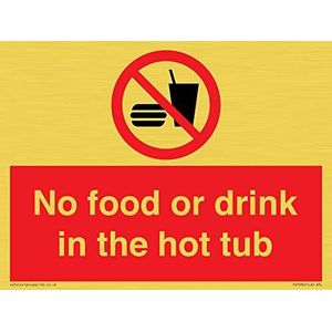 Geen Eten of drinken in de hot tub Sign - 200x150mm - A5L