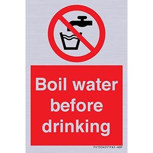 Bord ""Boil Water Before Drinking"", 50 x 75 mm, A8P