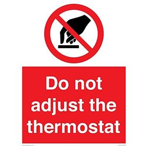 Bord ""Do not adjust the thermostaat"", 300 x 400 mm, A3P