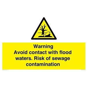 Waarschuwingsbord ""Avoid contact with inlood water"", 600 x 400 mm, A2L