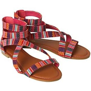 Joe Browns Funky Azteekse gestreepte sandalen voor dames, Multi, 3 UK