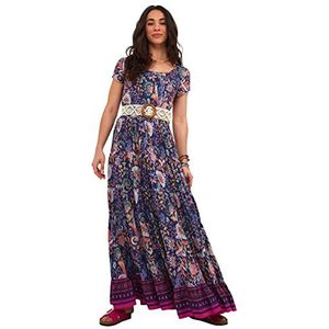 Joe Browns Dames Boho Border Print Volledige Rok Maxi Jurk, 10, Multi, Meerkleurig, 36