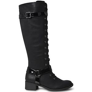 Joe Browns Vrouwen PU Detail knie hoge Rider laarzen mode, zwart, 6 UK, Zwart, 6 UK Wide