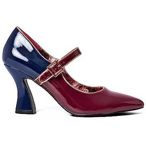 Joe Browns Vrouwen tweekleurige patent gesp detail hakken pomp, Claret/Navy, 3 UK, Claret Navy, 36 EU