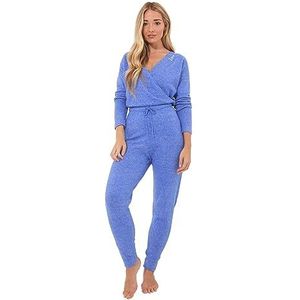 Joe Browns Sloe Joes Cosy Wrap Front Tie Taille Gebreide Jumpsuit, Blauw, 8, Blauw, 34