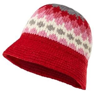Joe Browns Dames duurzame gebreide fairisle print wollen cloche hoed koud weer, roze multi, één maat, Roze Multi, one size