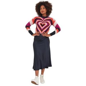 Joe Browns Dames Bold Swirl Heart Print Jumper, Meerkleurig, 44