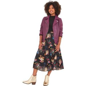 Joe Browns Dames Glitter Bloemen Plisse Geplooide Maxi Rok, Zwart, 10, Zwart, 36